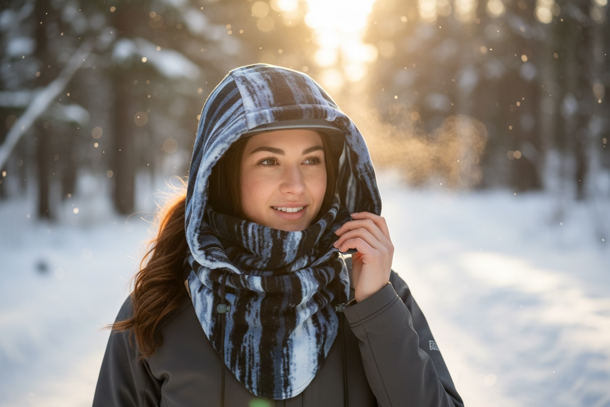 Adult Snow Hood, Over the Helmet Hood, Helmet Hoodie, Hood Face Mask, Snowboard Fleece Hood, Ski hood,