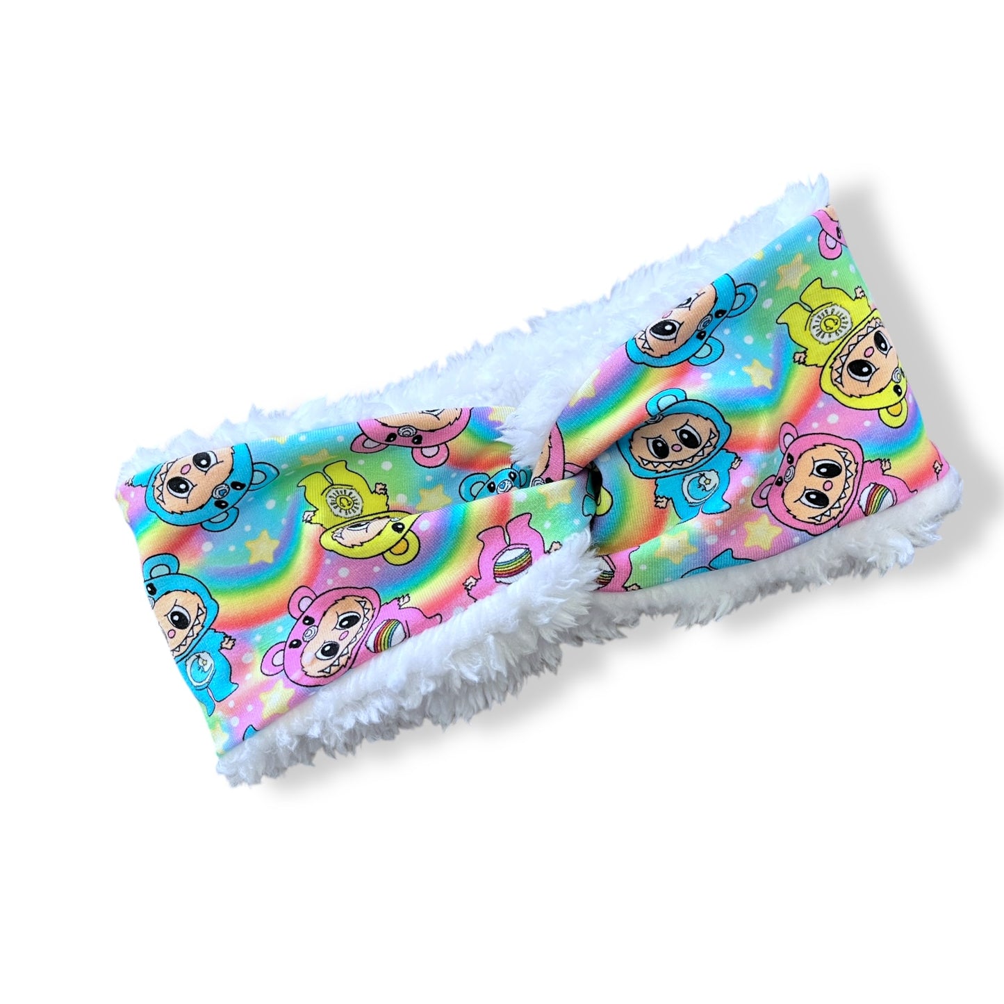 Child Ear Warmers, Sherpa Headbands, Twist Headband, Labu