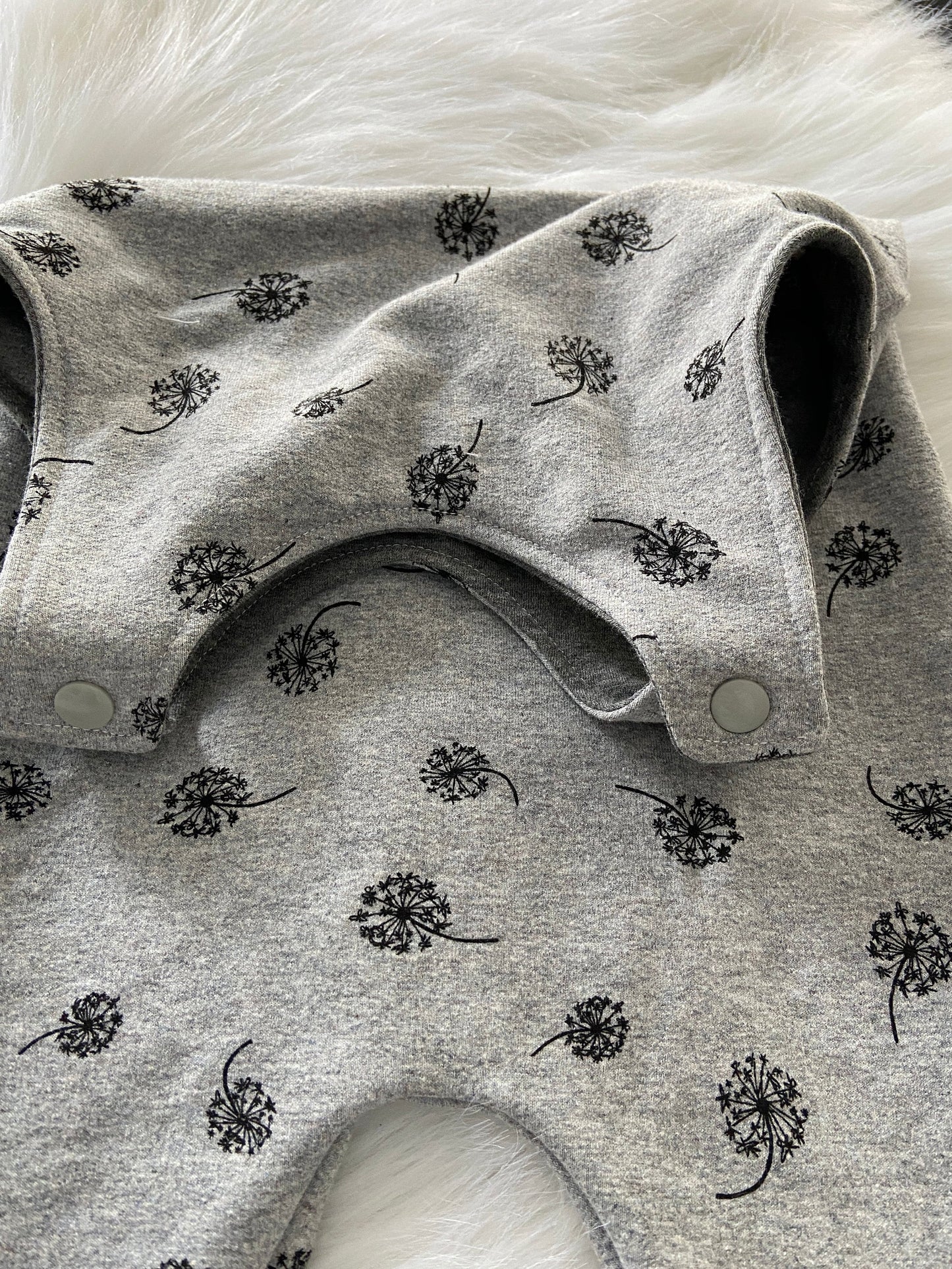Baby romper, custom romper, kids clothes, baby clothes, dandelions, 12m romper