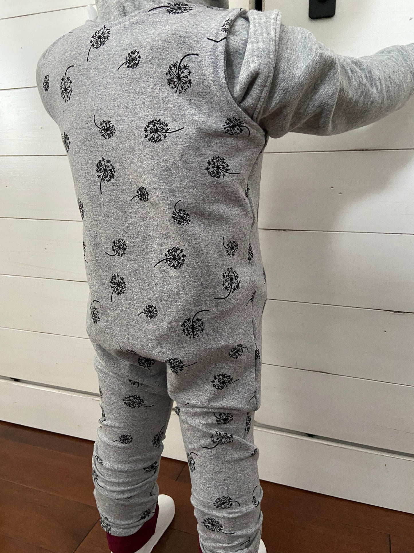 Baby romper, custom romper, kids clothes, baby clothes, dandelions, 12m romper