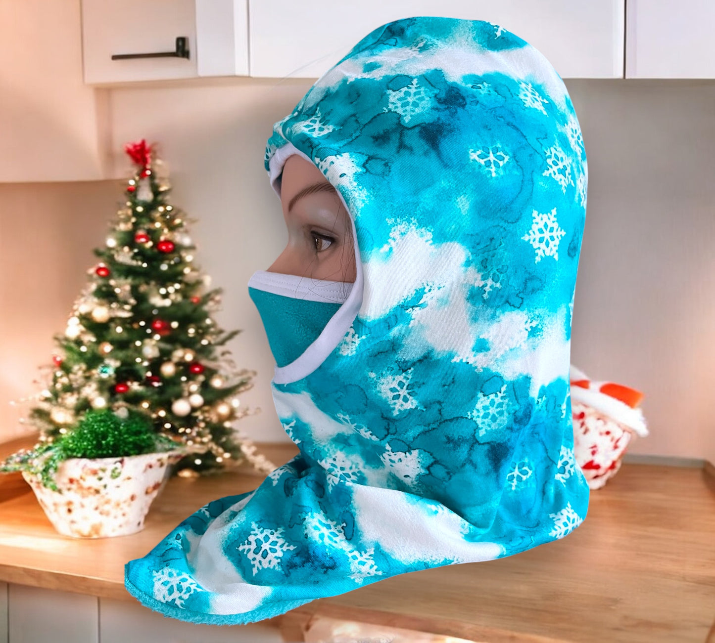 Child Balaclava, Fleece Hood, Winter Apparel, Snowman Balaclava