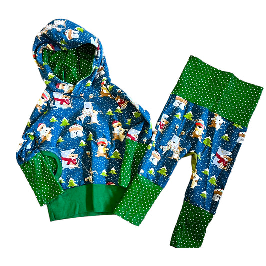 Grow with me hoodie and pants set, Christmas Outfit