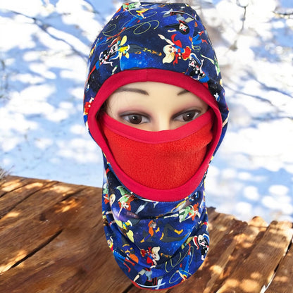 Child Balaclava, Fleece Hood, Winter Apparel, Supergirls Balaclava