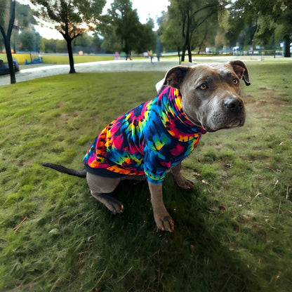 Small Cotton candy stars hoodie, Fleece Dog Hoodie,