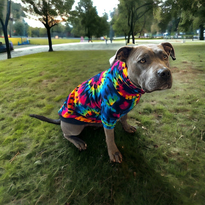 Large Purple Abstract Fleece Dog Vest,