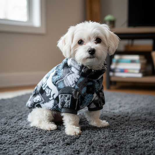 Small Wolf Vest, Fleece Dog Vest