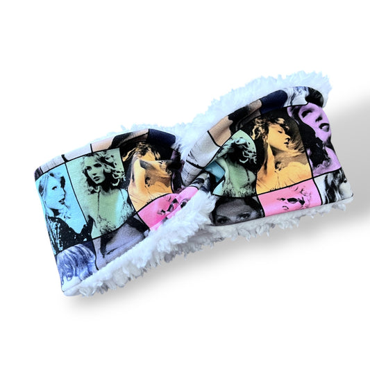 Child Ear Warmers, Sherpa Headbands, Twist Headband, Taylor