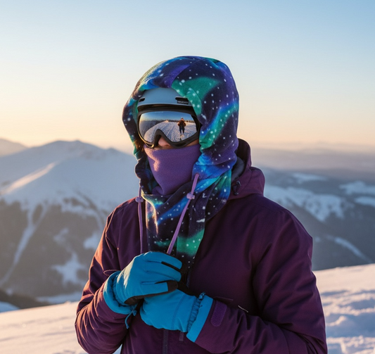 Adult Snow Hood, Over the Helmet Hood, Helmet Hoodie, Hood Face Mask, Snowboard Fleece Hood, Northern Lights Hood, Ski hood,