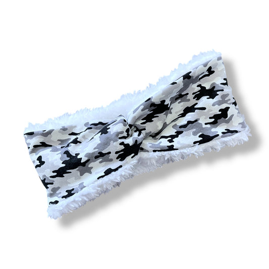 Adult/Youth Ear Warmers, Sherpa Headbands, Twist Headband, Camo