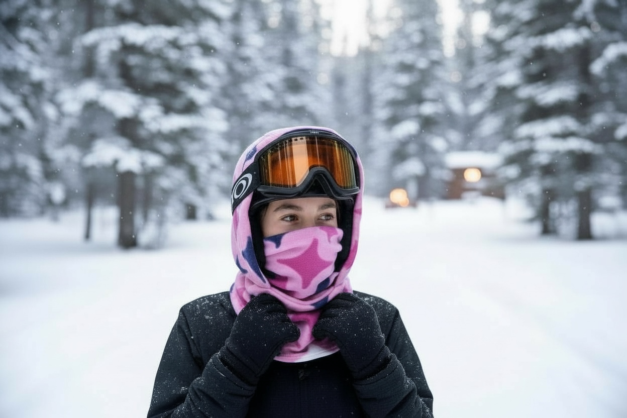 Child Snow Hood, Over the Helmet Hood, Helmet Hoodie, Hood Face Mask, Snowboard Fleece Hood, Ski hood