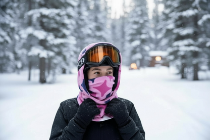 Child Snow Hood, Over the Helmet Hood, Helmet Hoodie, Hood Face Mask, Snowboard Fleece Hood, Ski hood
