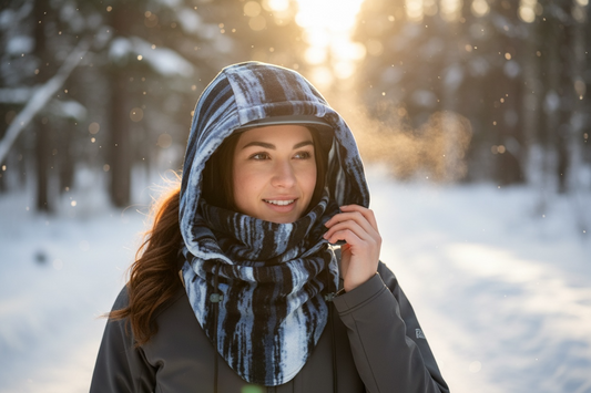 Adult Snow Hood, Over the Helmet Hood, Helmet Hoodie, Hood Face Mask, Snowboard Fleece Hood, Ski hood,