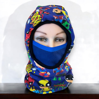 Child Balaclava, Fleece Hood, Winter Apparel, Superhero Balaclava