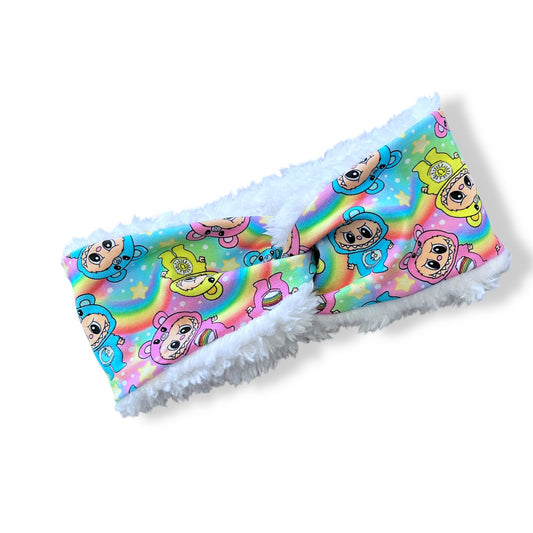 Child Ear Warmers, Sherpa Headbands, Twist Headband, Labu