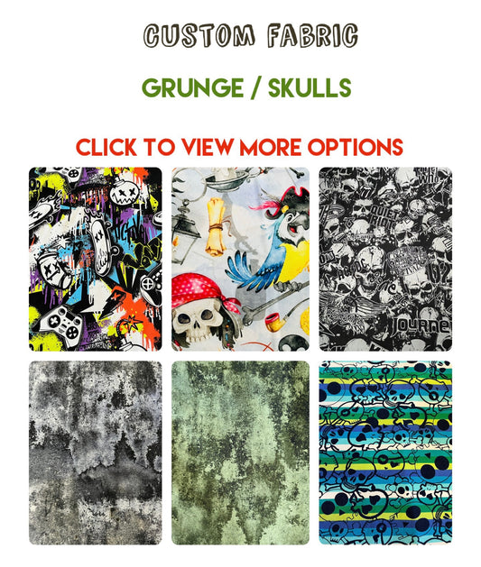 Custom Fabric - SKULLS / GRUNGE