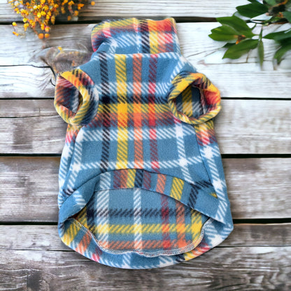 Small Plaid Vest, Fleece Dog Vest