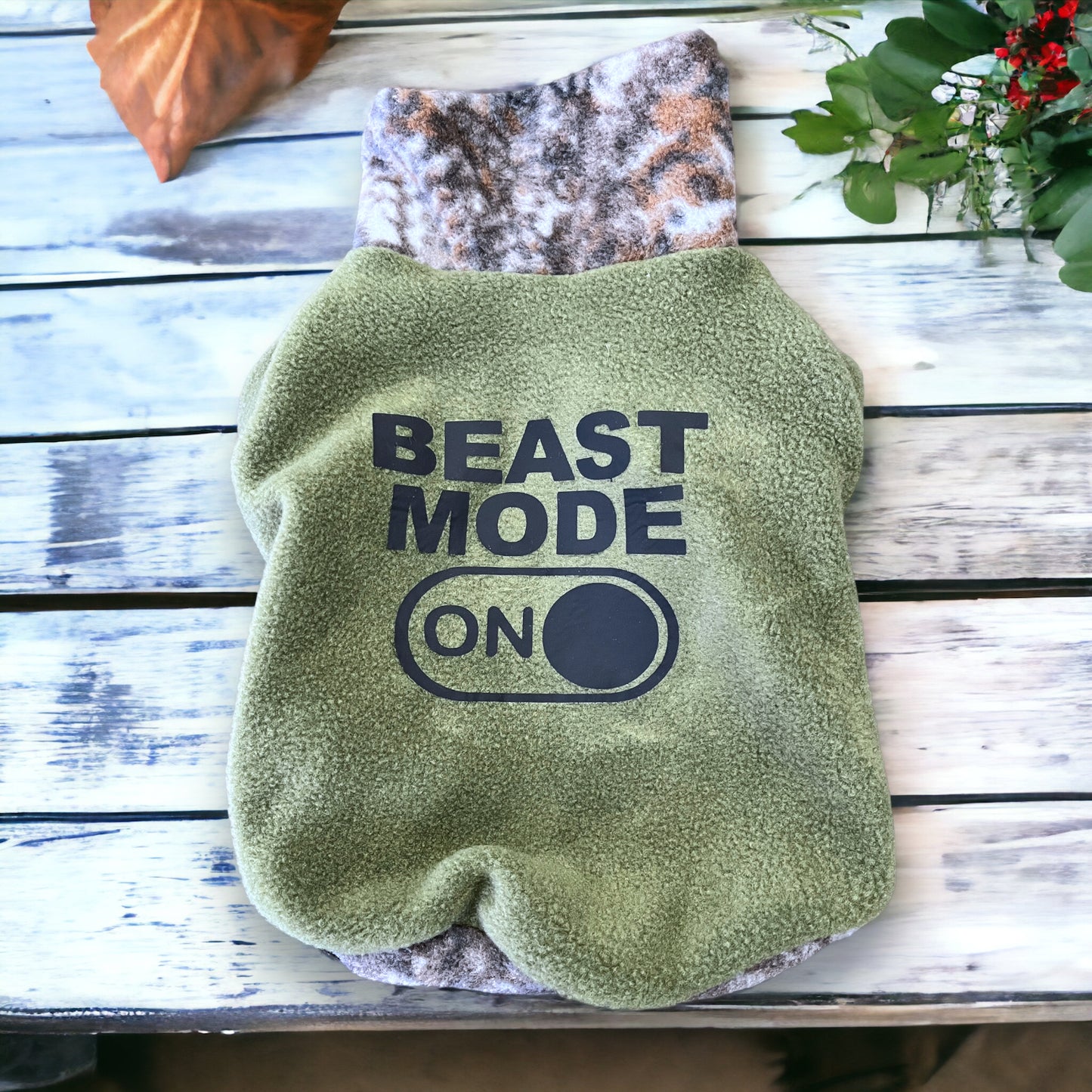 Small Beast Mode Dog Clothes, Fleece Dog Vest