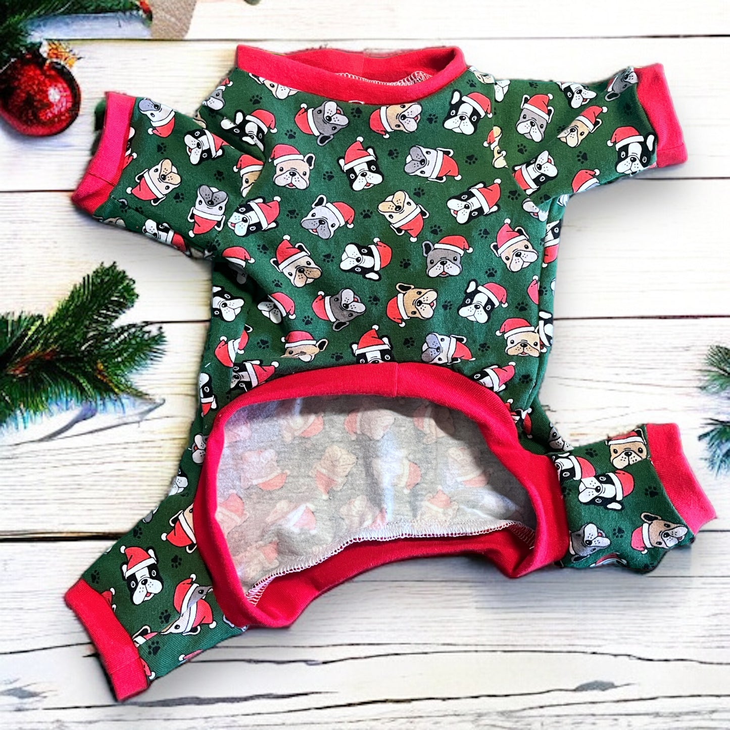 X-small Christmas PJ’s, Cotton Dog Pajamas