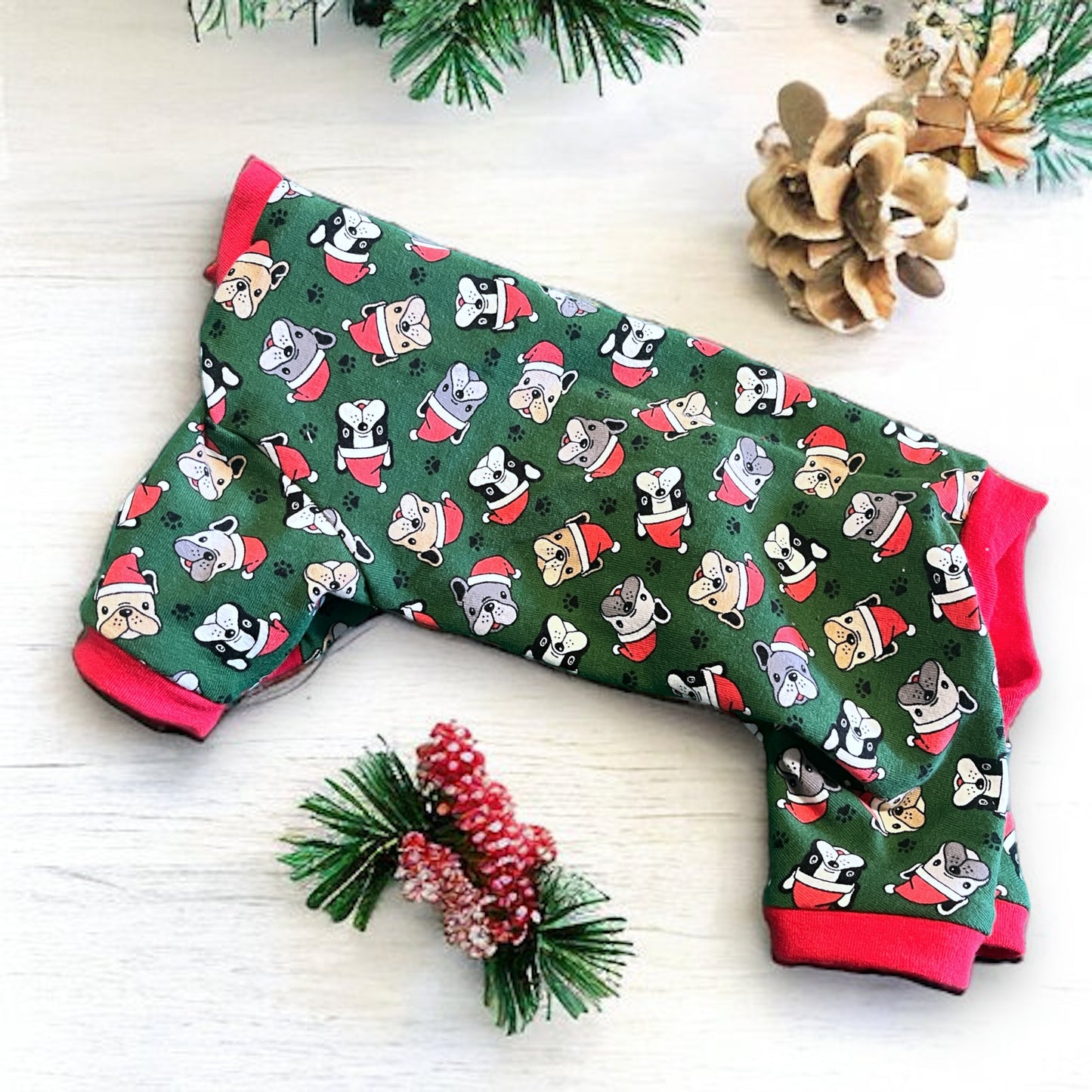 X-small Christmas PJ’s, Cotton Dog Pajamas