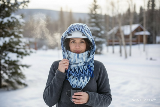 Adult Snow Hood, Over the Helmet Hood, Helmet Hoodie, Hood Face Mask, Snowboard Fleece Hood, Ski hood,