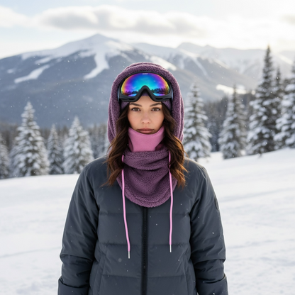 Adult Snow Hood, Over the Helmet Hood, Helmet Hoodie, Hood Face Mask, Snowboard, Plush Hood, Ski hood,