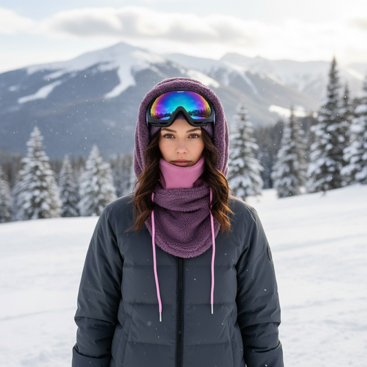 Adult Snow Hood, Over the Helmet Hood, Helmet Hoodie, Hood Face Mask, Snowboard, Plush Hood, Ski hood,