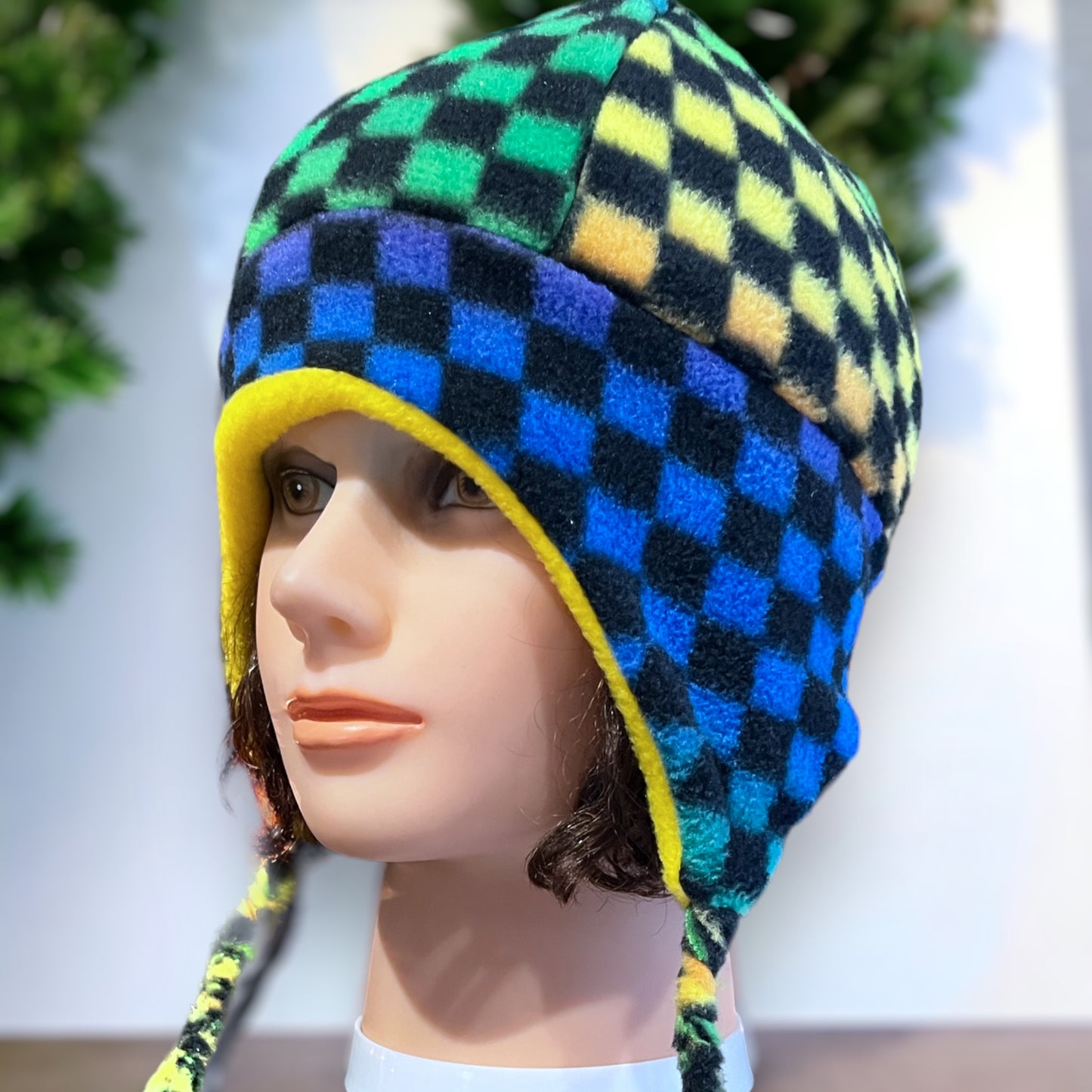 Youth Checkers Fleece Cap