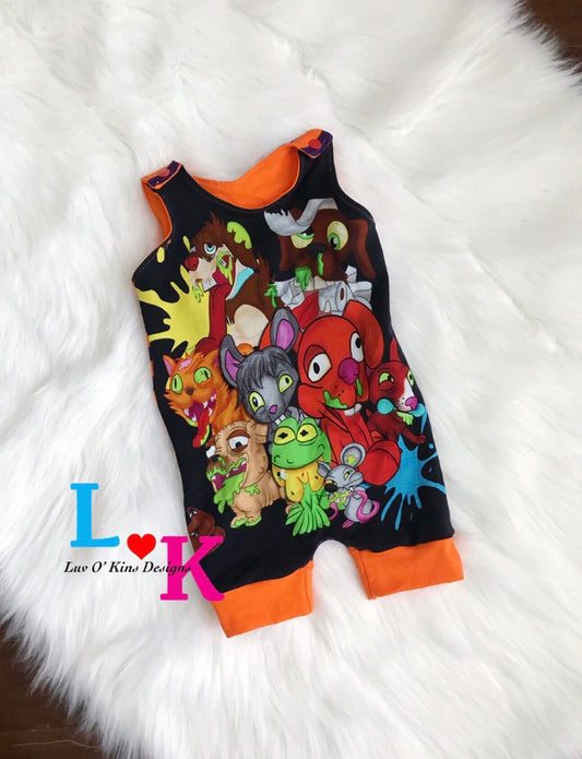 Baby romper, custom romper, kids clothes, monster shirt, baby clothes, 12 month romper