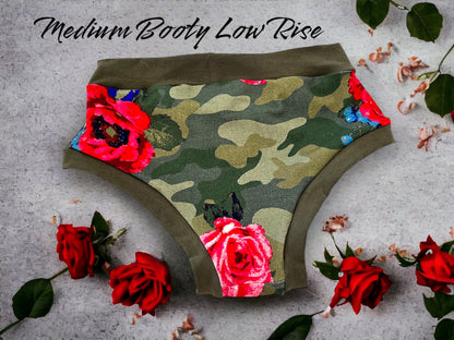 Ladies Medium Camo Rose Underwear, Women’s briefs, Ladies Lingerie